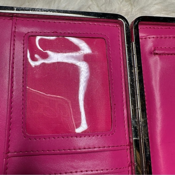 Clutch Wallet Faux Embossed Crocodile Print Pink - Picture 11 of 16